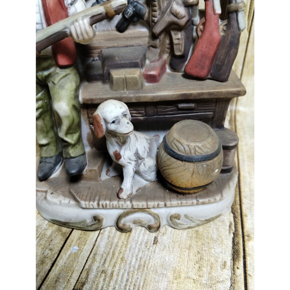 Vtg Hunter Dog & Guns Figurine Old Man Shot Guns Hand Guns Holster (su1) - Picture 5 of 9